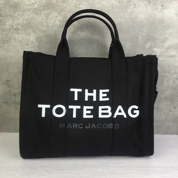 Marc Jacobs Black Tote with White Accents Szie M - Picture 3 of 11